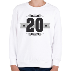 PRINTFASHION b-day-20-dark-lightgrey - Gyerek pulóver - Fehér