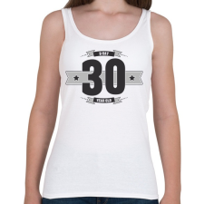 PRINTFASHION b-day-30-dark-lightgrey - Női atléta - Fehér női trikó