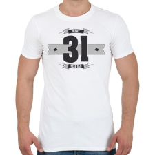 PRINTFASHION b-day-31-dark-lightgrey - Férfi póló - Fehér férfi póló