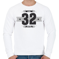PRINTFASHION b-day-32-dark-lightgrey - Férfi pulóver - Fehér férfi pulóver, kardigán