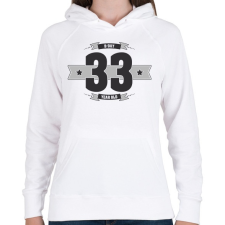 PRINTFASHION b-day-33-dark-lightgrey - Női kapucnis pulóver - Fehér női pulóver, kardigán