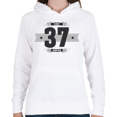 PRINTFASHION b-day-37-dark-lightgrey - Női kapucnis pulóver - Fehér