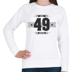 PRINTFASHION b-day-49-dark-lightgrey - Női pulóver - Fehér