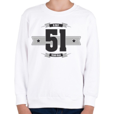 PRINTFASHION b-day-51-dark-lightgrey - Gyerek pulóver - Fehér