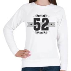 PRINTFASHION b-day-52-dark-lightgrey - Női pulóver - Fehér
