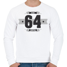 PRINTFASHION b-day-64-dark-lightgrey - Férfi pulóver - Fehér