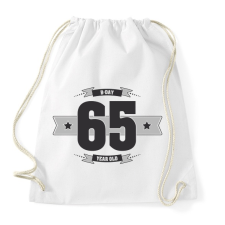 PRINTFASHION b-day-65-dark-lightgrey - Sportzsák, Tornazsák - Fehér tornazsák