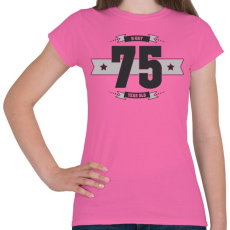 PRINTFASHION b-day-75-dark-lightgrey - Női póló - Rózsaszín