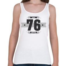 PRINTFASHION b-day-76-dark-lightgrey - Női atléta - Fehér