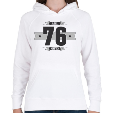 PRINTFASHION b-day-76-dark-lightgrey - Női kapucnis pulóver - Fehér női pulóver, kardigán
