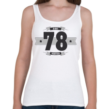 PRINTFASHION b-day-78-dark-lightgrey - Női atléta - Fehér női trikó