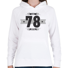 PRINTFASHION b-day-78-dark-lightgrey - Női kapucnis pulóver - Fehér női pulóver, kardigán