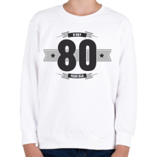 PRINTFASHION b-day-80-dark-lightgrey - Gyerek pulóver - Fehér