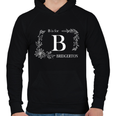 PRINTFASHION B is for  - Férfi kapucnis pulóver - Fekete