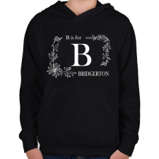 PRINTFASHION B is for  - Gyerek kapucnis pulóver - Fekete gyerek pulóver, kardigán