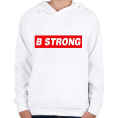 PRINTFASHION B strong - Gyerek kapucnis pulóver - Fehér