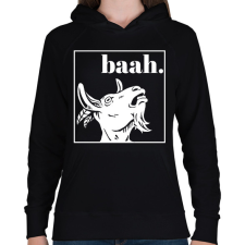 PRINTFASHION Baah.  - Női kapucnis pulóver - Fekete női pulóver, kardigán