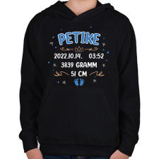 PRINTFASHION Baba adat - kisfiú - Gyerek kapucnis pulóver - Fekete gyerek pulóver, kardigán