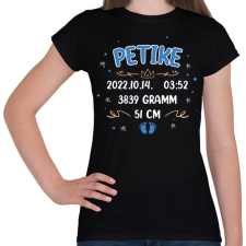 PRINTFASHION Baba adat - kisfiú - Női póló - Fekete női póló