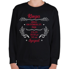 PRINTFASHION Baba adat - lány - Gyerek pulóver - Fekete gyerek pulóver, kardigán