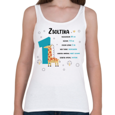 PRINTFASHION Baba adatok (fiú) - Női atléta - Fehér