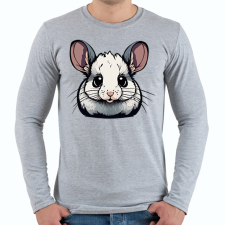 PRINTFASHION Baba csincsilla - Férfi hosszú ujjú póló - Sport szürke férfi póló