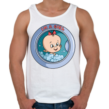 PRINTFASHION Baba érkezik - Férfi atléta - Fehér atléta, trikó