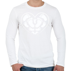 PRINTFASHION Baba érkezik - Férfi hosszú ujjú póló - Fehér