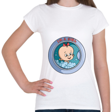 PRINTFASHION Baba érkezik - Női póló - Fehér