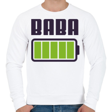 PRINTFASHION Baba feltöltve - Férfi pulóver - Fehér