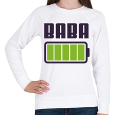 PRINTFASHION Baba feltöltve - Női pulóver - Fehér