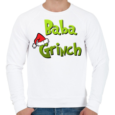 PRINTFASHION Baba grinch - Férfi pulóver - Fehér férfi pulóver, kardigán