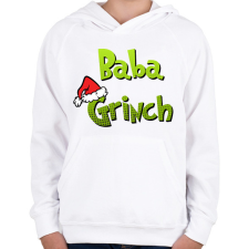 PRINTFASHION Baba grinch - Gyerek kapucnis pulóver - Fehér gyerek pulóver, kardigán