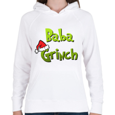 PRINTFASHION Baba grinch - Női kapucnis pulóver - Fehér női pulóver, kardigán