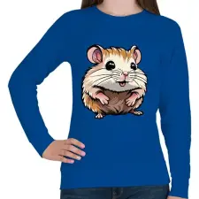 PRINTFASHION Baba hörcsög - Női pulóver - Királykék női pulóver, kardigán