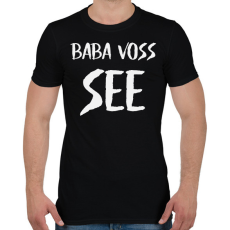 PRINTFASHION BABA VOSS - Férfi póló - Fekete