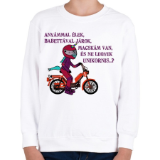 PRINTFASHION babettaunikornissz - Gyerek pulóver - Fehér gyerek pulóver, kardigán