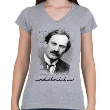 PRINTFASHION Babits Mihály-Jónás könyve2 - Női V-nyakú póló - Sport szürke női póló