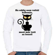 PRINTFASHION Babonás - Férfi pulóver - Fehér férfi pulóver, kardigán