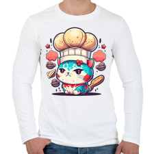 PRINTFASHION Baby cat - Férfi hosszú ujjú póló - Fehér férfi póló