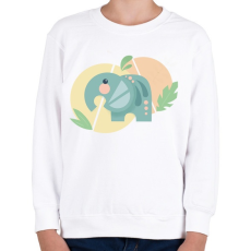 PRINTFASHION Baby Elefánt - Gyerek pulóver - Fehér