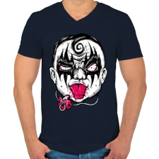 PRINTFASHION Baby hardrock - Férfi V-nyakú póló - Sötétkék férfi póló