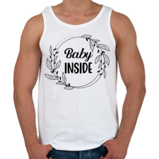 PRINTFASHION Baby inside - Black - Férfi atléta - Fehér atléta, trikó
