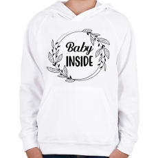 PRINTFASHION Baby inside - Black - Gyerek kapucnis pulóver - Fehér
