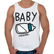 PRINTFASHION Baby loading - Férfi atléta - Fehér atléta, trikó