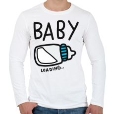 PRINTFASHION Baby loading - Férfi hosszú ujjú póló - Fehér