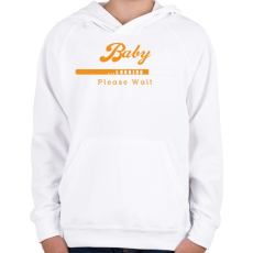 PRINTFASHION baby-loading-orange-white - Gyerek kapucnis pulóver - Fehér