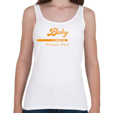 PRINTFASHION baby-loading-orange-white - Női atléta - Fehér női trikó