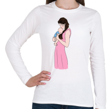 PRINTFASHION Baby - Női hosszú ujjú póló - Fehér női póló