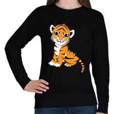 PRINTFASHION Baby Tiger - Női pulóver - Fekete női pulóver, kardigán